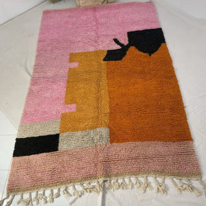 Moroccan Rug Pink Orange Boujaad | 9'5x6'5 Ft | 2,9x2 m | BIDOUH | 100% wool handmade - OunizZ