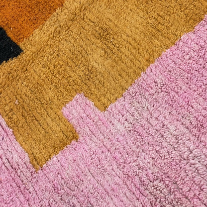 Moroccan Rug Pink Orange Boujaad | 9'5x6'5 Ft | 2,9x2 m | BIDOUH | 100% wool handmade - OunizZ