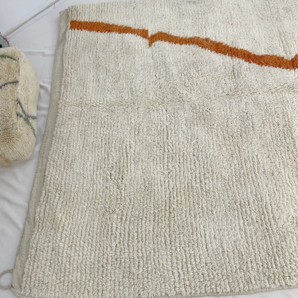 Moroccan Rug White Boujaad | 9'4x6'3 Ft | 2,87x1,91 m | KHALIM | 100% wool handmade - OunizZ
