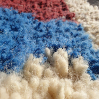 Moroccan Runner Rug | Authentic Boujaad Runner | Colorful Wool Rug | Berber Runner | Hallway Runner | 10'1 x 2'6 Ft | 3,08x78 cm - OunizZ