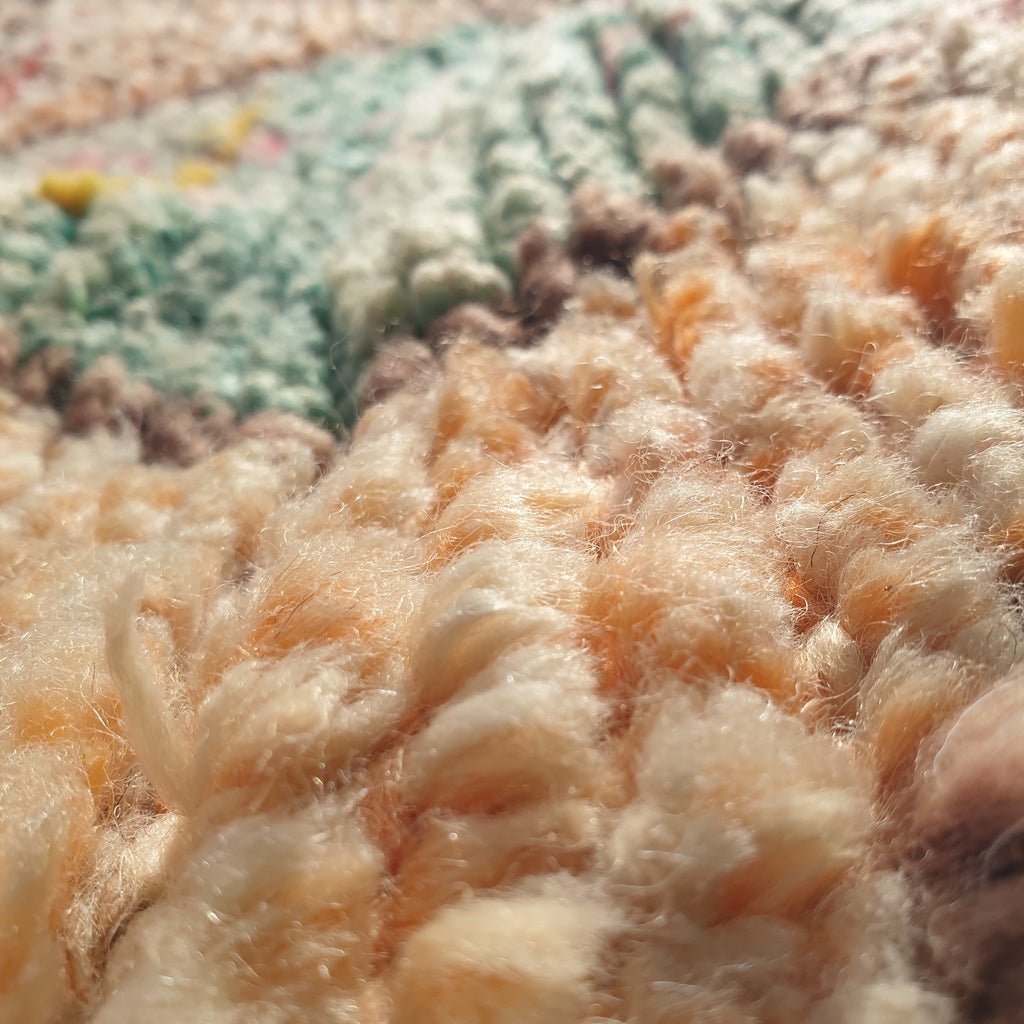 Moroccan Runner Rug | Authentic Boujaad Runner | Colorful Wool Rug | Berber Runner | Lightweight | Hallway Runner | Geometric | 10'1 x 2'3 Ft | 307x70 cm - OunizZ