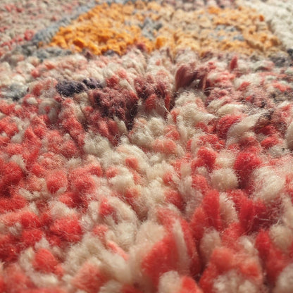 Moroccan Runner Rug | Authentic Boujaad Runner | Colorful Wool Rug | Berber Runner | Lightweight | Hallway Runner | Geometric | 10'1 x 2'3 Ft | 307x70 cm - OunizZ