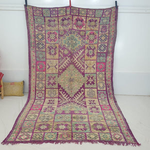 Moroccan VINTAGE Purple Rug | 10'9x6'3 Ft | 3,32x1,92 m | MAKOLA | 100% wool handmade - OunizZ