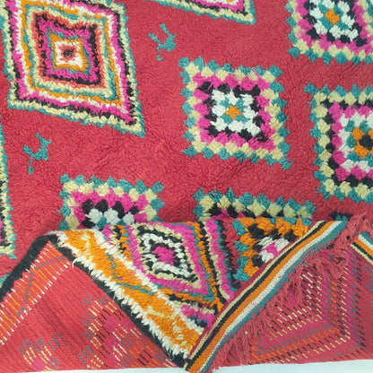 Moroccan VINTAGE Red Rug | 9'9x5'8 Ft | 3x1,77 m | TABELDA | 100% wool handmade - OunizZ