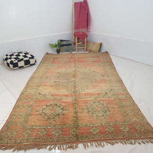 Moroccan VINTAGE Rug | 11'3x6'3 Ft | 3,45x1,93 m | TAYRANA | 100% wool handmade - OunizZ