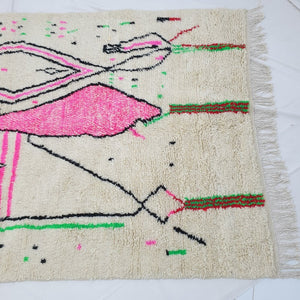 Moroccan White Azilal Rug | SALWI | 10'2x6 Ft | 3,10x1,82 m |100% wool handmade - OunizZ
