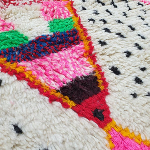 Moroccan White Azilal Rug | SHLIH | 8'8x6'5 Ft | 2,68x1,97 m | 100% wool handmade - OunizZ