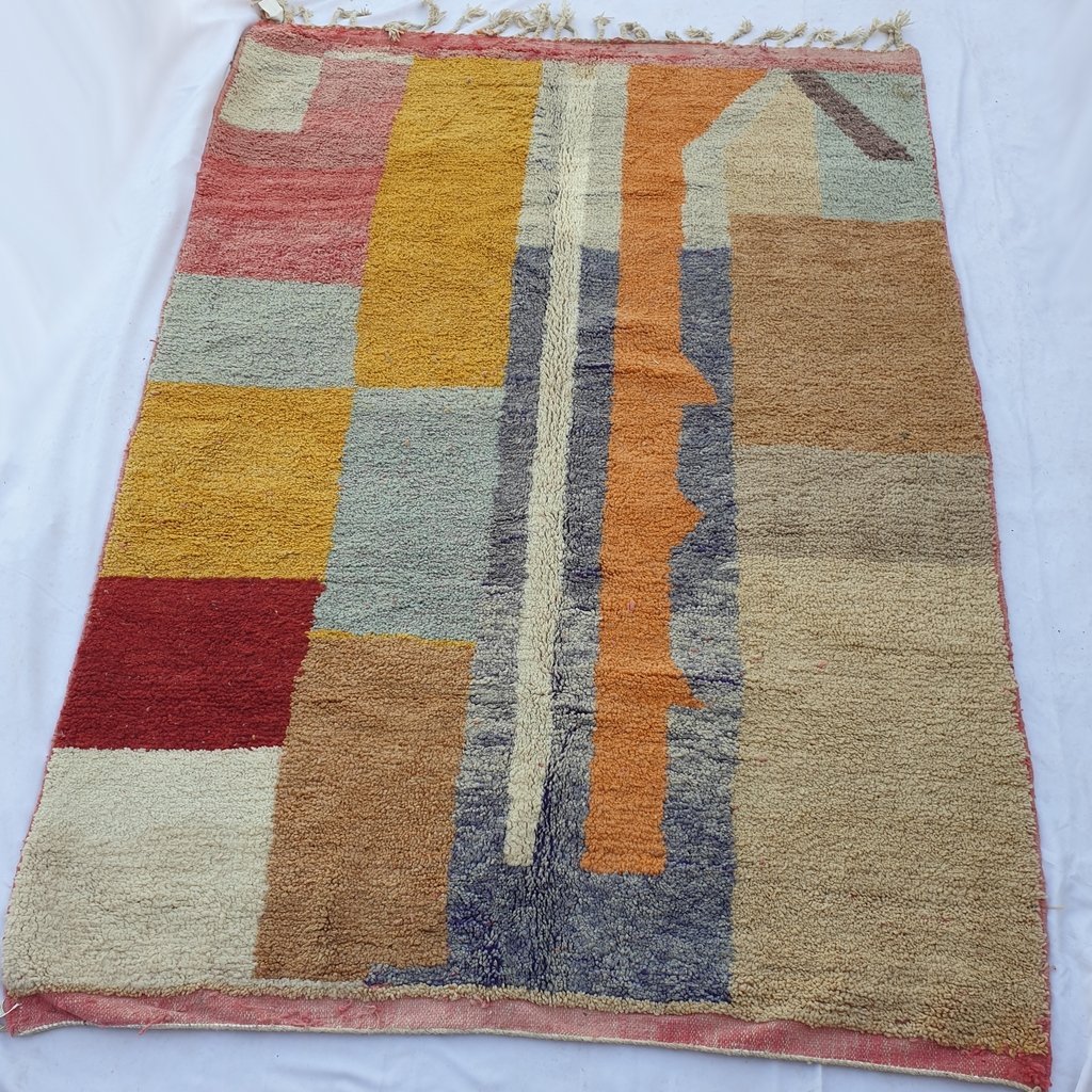 MOSSK | 9'5x6'7 Ft | 290x205 cm | Moroccan Colorful Rug | 100% wool handmade - OunizZ
