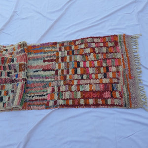 MOURI Runner | 8'2x2'4 Ft | 2,50x0,74 m | Moroccan Colorful Rug | 100% wool handmade - OunizZ
