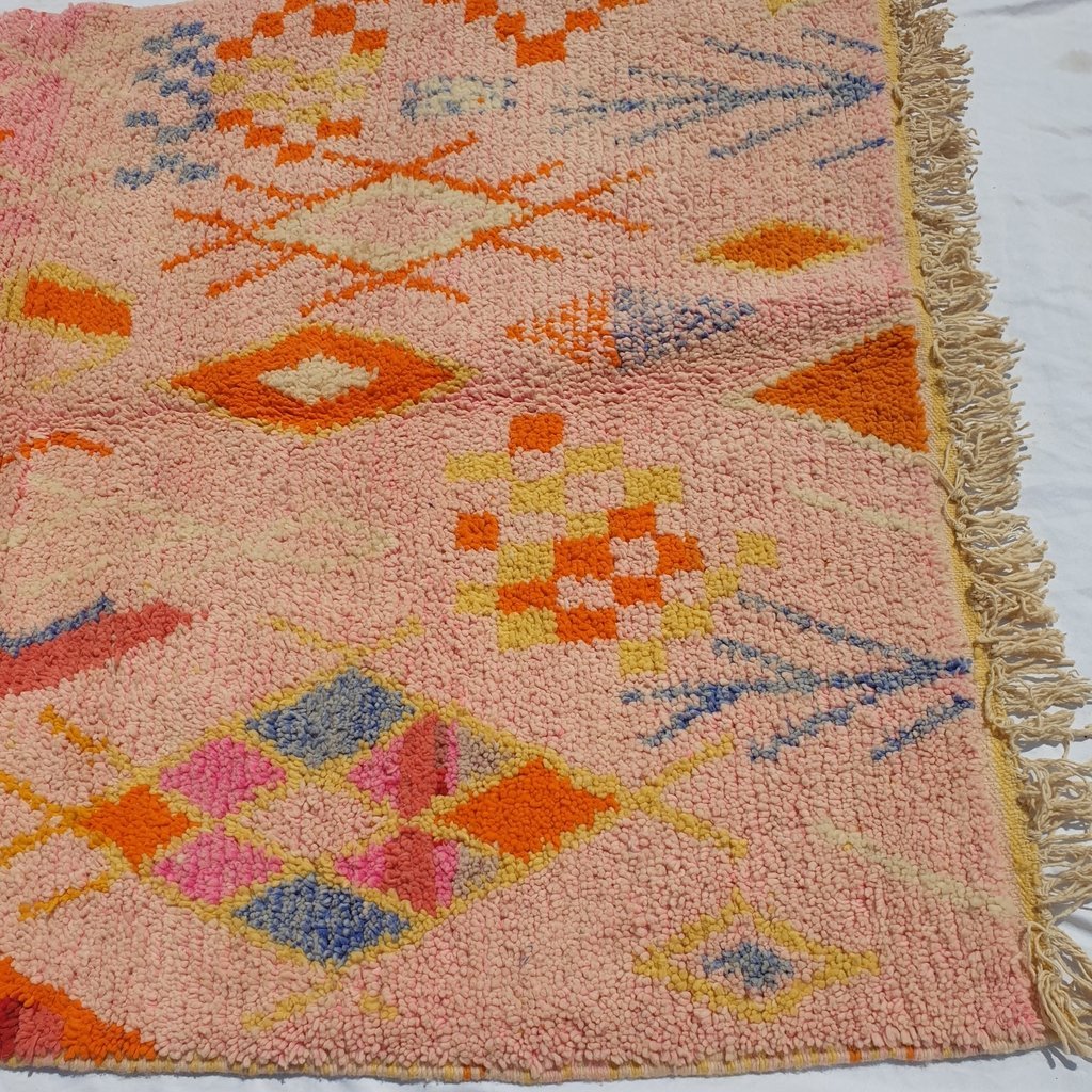 MRAR | 8x5 Ft | 2,5x1,5 m | Moroccan Colorful Rug | 100% wool handmade - OunizZ