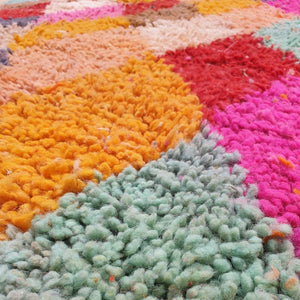 MULAB | 8'5x5 Ft | 2,5x1,5 m | Moroccan Colorful Rug | 100% wool handmade - OunizZ