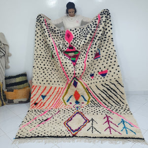 MUSHA | 9'6x6'7 Ft | 3x2 m | Moroccan White Rug | 100% wool handmade - OunizZ