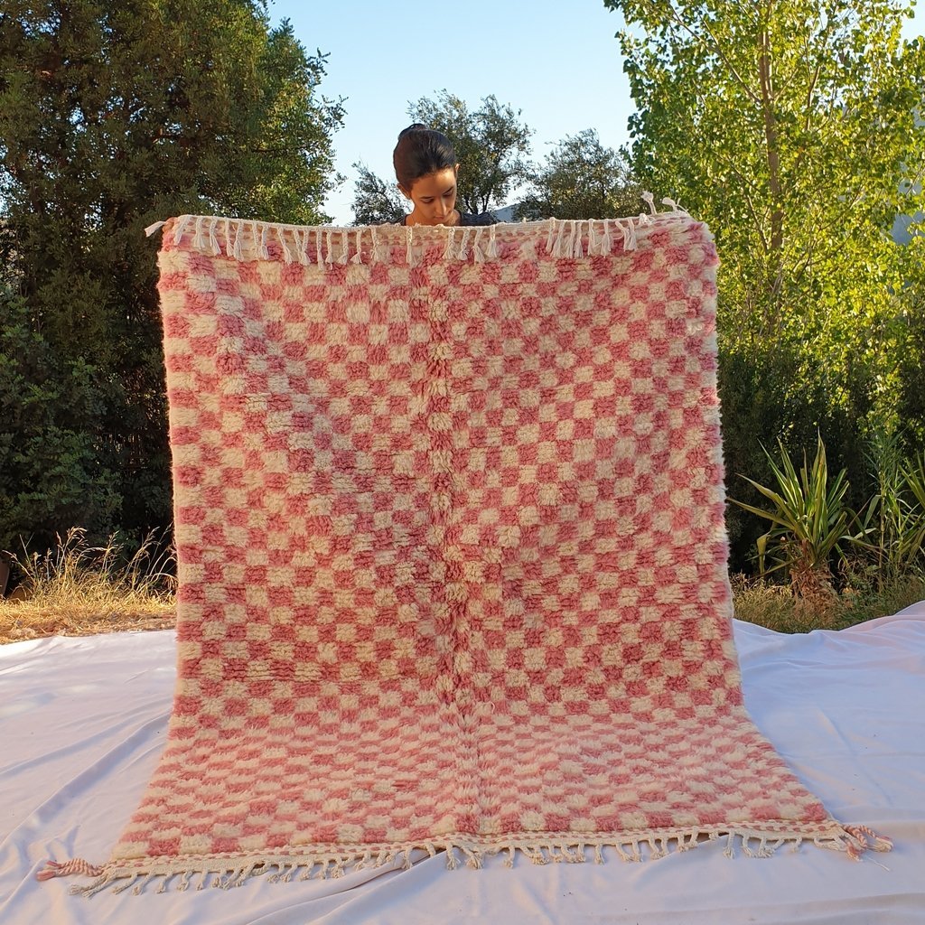 MYDA | 7'1x4'9 Ft | 2,17x1,50 m | Moroccan Beni Ourain Rug | 100% wool handmade - OunizZ