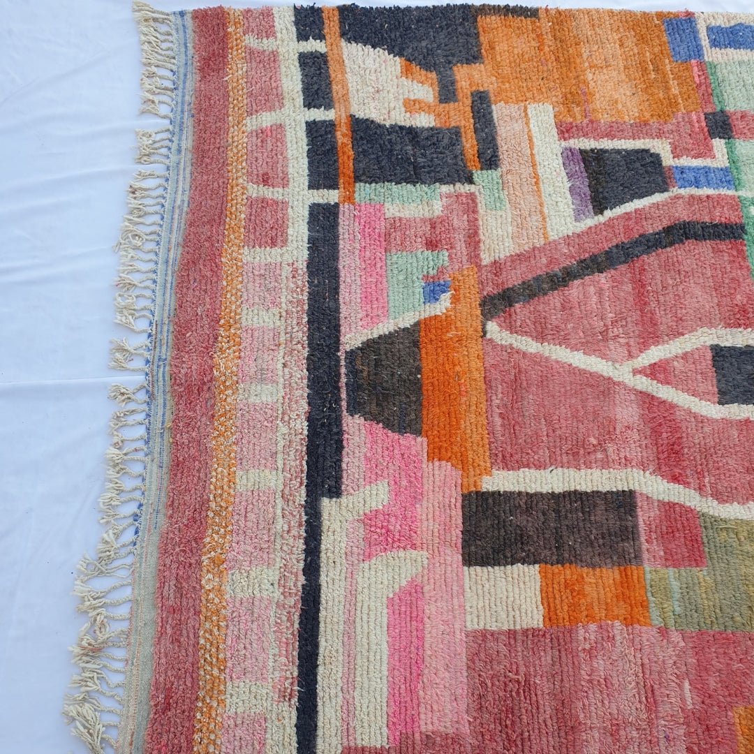 Nadera | MOROCCAN RUG BOUJAD | Moroccan Berber Rug | Colorful Rug Moroccan Carpet | Authentic Handmade Berber Living room Rugs | 12'27x9'54 Ft | 374x291 cm - OunizZ