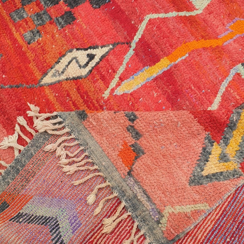 Nalfa - MOROCCAN BOUJAAD RUG | Berber Colorful Area Rug for living room Handmade Authentic Wool | 10'2x7 Ft | 311x215 cm - OunizZ
