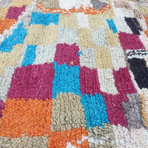 Namira - Moroccan Rug Boujaad | Colorful Authentic Berber Handmade Bedroom Rug | 8'17x4'89 Ft | 2,49x1,49 m - OunizZ