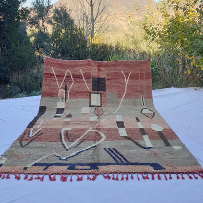 Nasja | MOROCCAN RUG BOUJAD | Moroccan Berber Rug | Colorful Rug Moroccan Carpet | Authentic Handmade Berber Living room Rugs | 13'12x10'20 Ft | 400x311 cm - OunizZ