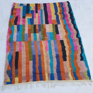 Natia - MOROCCAN RUG BOUJAD | Moroccan Berber Rug | Colorful Rug Moroccan Carpet | Authentic Handmade Berber Bedroom Rugs | 9'28x7'05 Ft | 283x215 cm - OunizZ