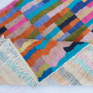 Natia - MOROCCAN RUG BOUJAD | Moroccan Berber Rug | Colorful Rug Moroccan Carpet | Authentic Handmade Berber Bedroom Rugs | 9'28x7'05 Ft | 283x215 cm - OunizZ