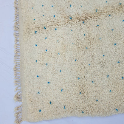 Nazraka - BENI OUARAIN Moroccan White Rug Soft & Thick for Living Room or bedroom | Moroccan High Pile Area Rug Berber Authentic Wool | 9'6x6'3 Ft | 294x193 cm - OunizZ