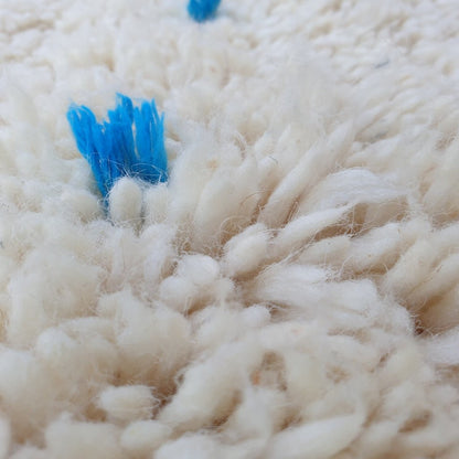 Nazraka - BENI OUARAIN Moroccan White Rug Soft & Thick for Living Room or bedroom | Moroccan High Pile Area Rug Berber Authentic Wool | 9'6x6'3 Ft | 294x193 cm - OunizZ