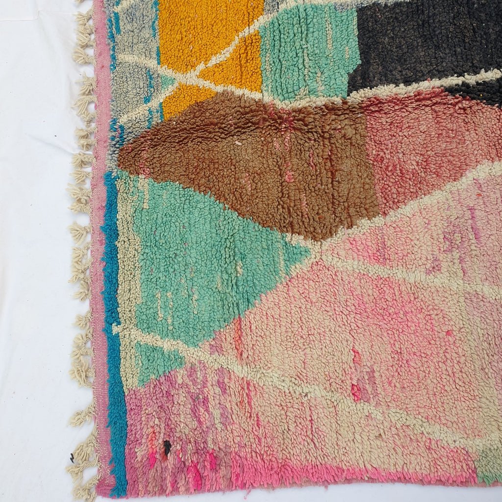 Nbicha - MOROCCAN BOUJAAD RUG | Berber Colorful Area Rug for living room Handmade Authentic Wool | 9'4x6'5 Ft | 286x197 cm - OunizZ