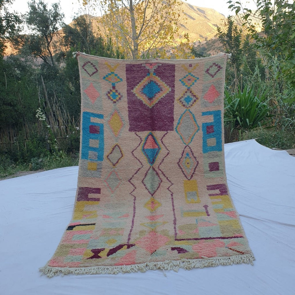 Nemla - Moroccan Rug Boujaad | Colorful Authentic Berber Handmade Bedroom Rug | 8'79x5'22 Ft | 2,68x1,59 m - OunizZ