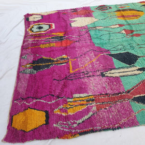 Nesadra | MOROCCAN RUG BOUJAD | Moroccan Berber Rug | Colorful Rug Moroccan Carpet | Authentic Handmade Berber Living room Rugs | 13x9'61 Ft | 396x293 cm - OunizZ