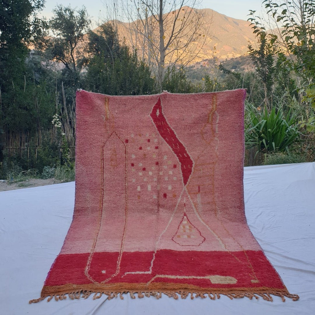Nesra - Moroccan Rug Boujaad | Colorful Authentic Berber Handmade Bedroom Rug | 8'14x5'64 Ft | 2,48x1,72 m - OunizZ