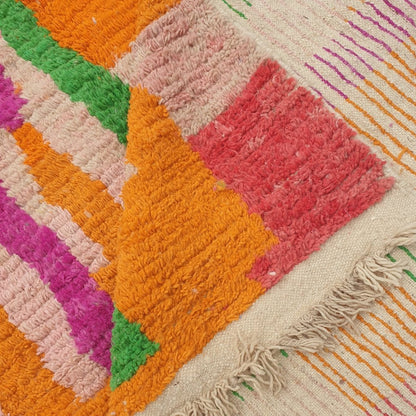 NETMEZRA | 10x6'5 Ft | 3x2 m | Moroccan Colorful Rug | 100% wool handmade - OunizZ