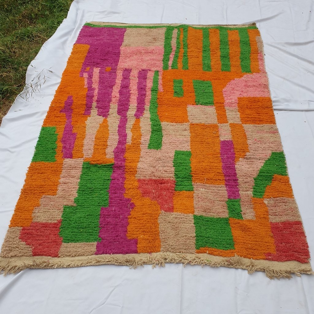 NETMEZRA | 10x6'5 Ft | 3x2 m | Moroccan Colorful Rug | 100% wool handmade - OunizZ