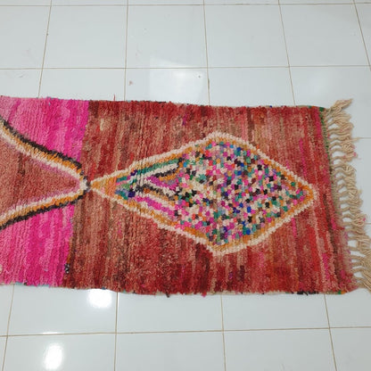 NIIMA Runner | 9'8x2'8 Ft | 3x0,85 m | Moroccan Colorful Rug | 100% wool handmade - OunizZ