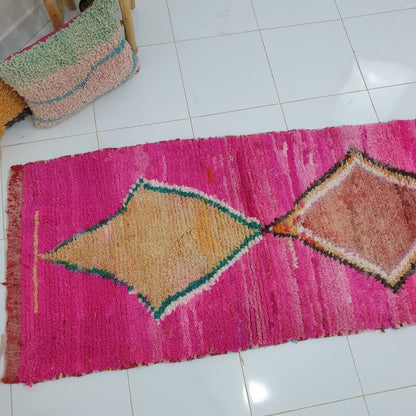 NIIMA Runner | 9'8x2'8 Ft | 3x0,85 m | Moroccan Colorful Rug | 100% wool handmade - OunizZ