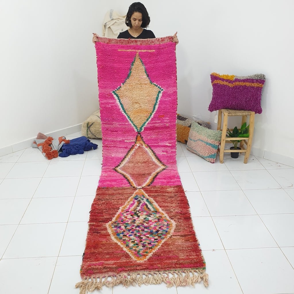 NIIMA Runner | 9'8x2'8 Ft | 3x0,85 m | Moroccan Colorful Rug | 100% wool handmade - OunizZ