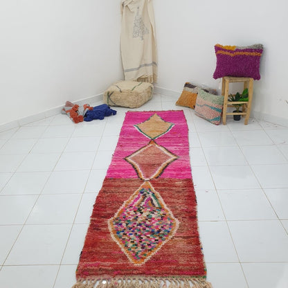 NIIMA Runner | 9'8x2'8 Ft | 3x0,85 m | Moroccan Colorful Rug | 100% wool handmade - OunizZ