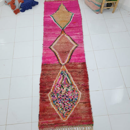 NIIMA Runner | 9'8x2'8 Ft | 3x0,85 m | Moroccan Colorful Rug | 100% wool handmade - OunizZ