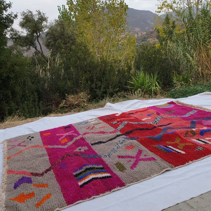 NOUBA | 9'8x6'4 Ft | 3x2 m | Moroccan Colorful Rug | 100% wool handmade - OunizZ