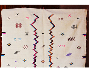 NOUMINSSA | Boujaad White Rug | 100% wool handmade in Morocco - OunizZ