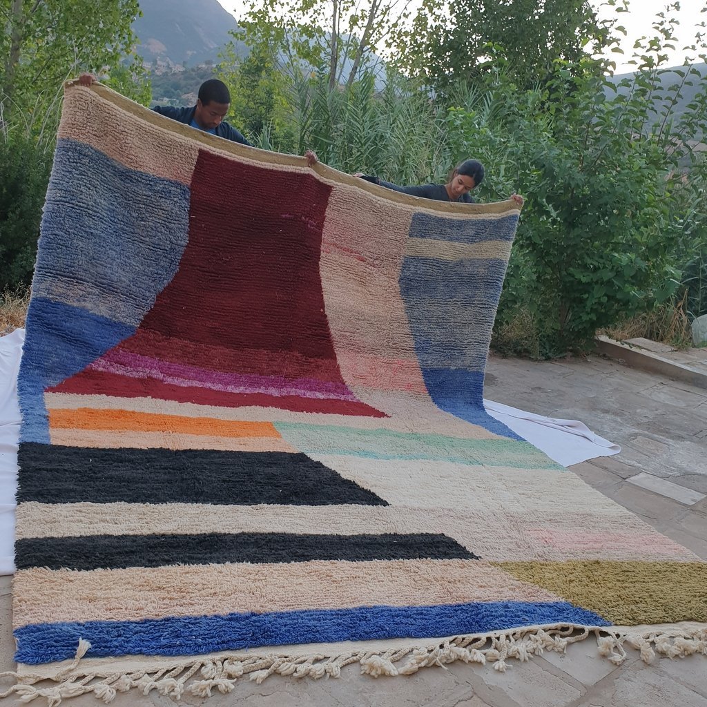OAKLA | Boujaad Rug 13x10 Ft | 4x3 M | 100% wool handmade in Morocco - OunizZ