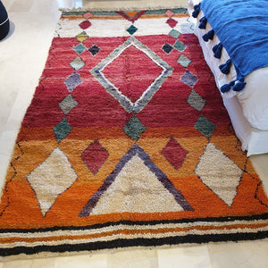 OCASO | 11'5x6 Ft | 3,50x1,85 m | Moroccan Colorful Rug | 100% wool handmade - OunizZ