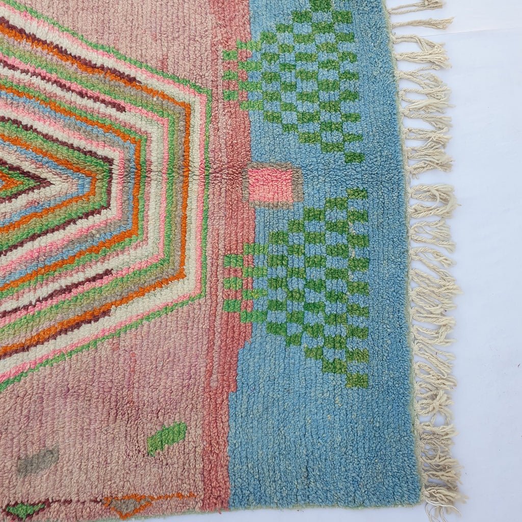 Ocassia - Moroccan Boujad Berber Rug | Colorful Authentic Handmade Bedroom Rug | 8'6x5'4 Ft | 2,61x1,65 m - OunizZ