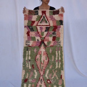 OUGGOUG Runner | 9x2 Ft | 3x0,7 m | Moroccan Colorful Rug | 100% wool handmade - OunizZ