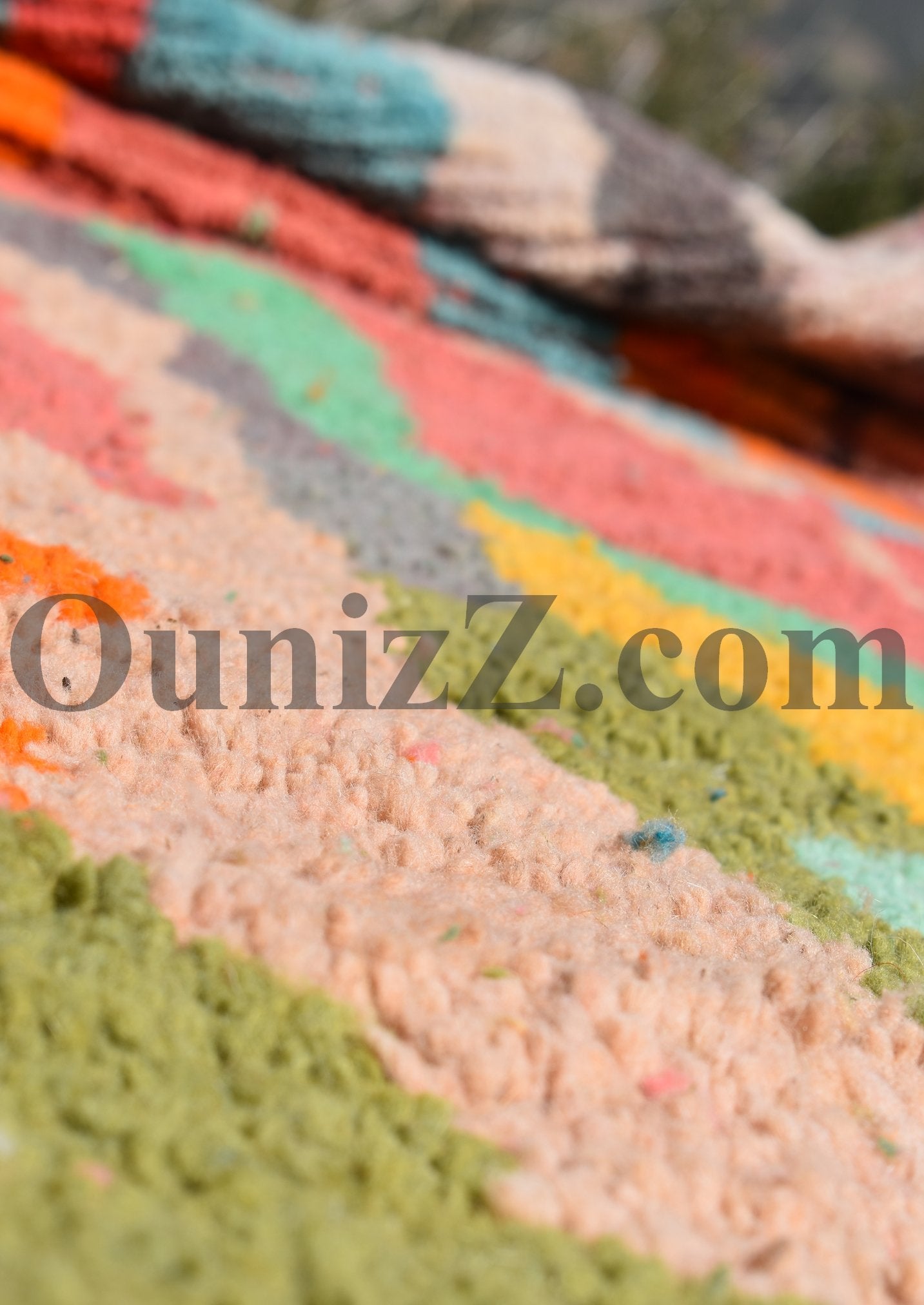 OULI | 10'2x6'43 Ft | 311x196 cm | Moroccan Colorful Rug | 100% wool handmade - OunizZ