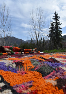 OUMASS | 8'89x5'31 Ft | 271x162 cm | Moroccan Orange Rug | 100% wool handmade - OunizZ