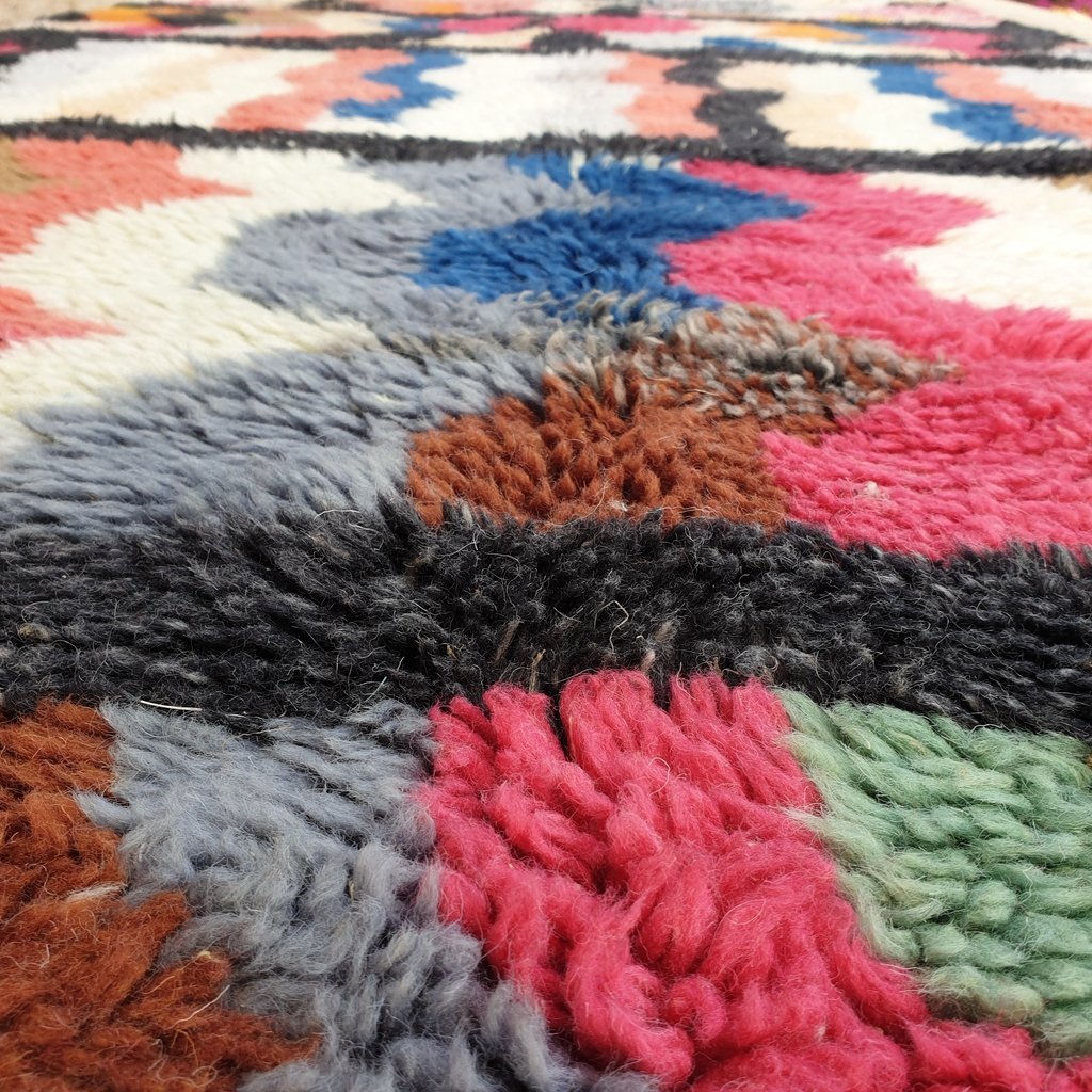 OUMS | 7'9x3'5 Ft | 2,4x1,1 m | Moroccan Beni Mrirt Rug | 100% wool handmade - OunizZ