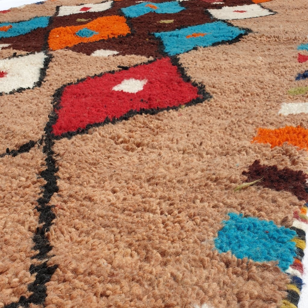 QLILU | 8'5x5 Ft | 2,5x1,5 m | Moroccan Colorful Rug | 100% wool handmade - OunizZ