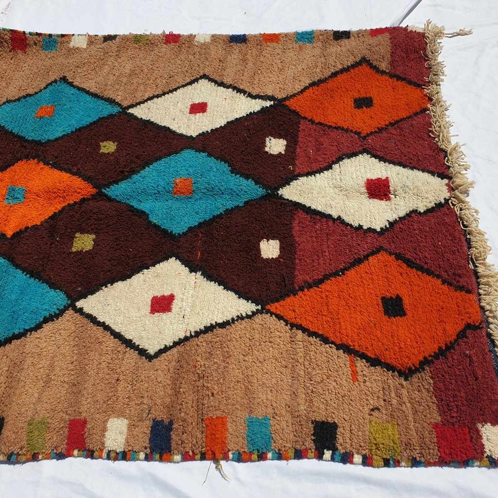 QLILU | 8'5x5 Ft | 2,5x1,5 m | Moroccan Colorful Rug | 100% wool handmade - OunizZ