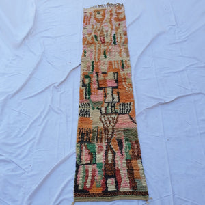 RAEDA Runner | 10x2'2 Ft | 3,05x0,67 m | Moroccan Colorful Rug | 100% wool handmade - OunizZ