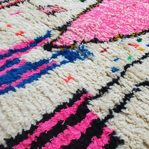 RAJNO | 9'7x6'6 Ft | 3x2 m | Moroccan White Rug | 100% wool handmade - OunizZ