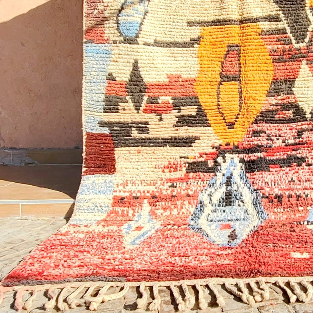 RANA | Boujaad VINTAGE Rug | 100% wool handmade in Morocco - OunizZ